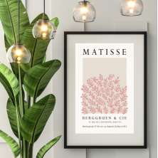 Quadro Matisse Cinza e Rosa - 60x48cm