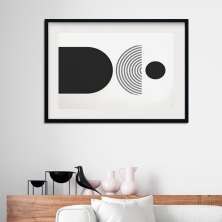 Quadro Minimalista Horizontal P&amp;B - 60x48cm