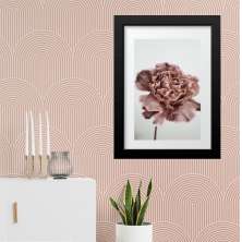 Quadro Moderno Floral Rosê - 60x48cm