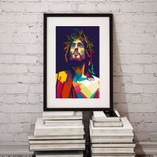 Quadro Moderno Jesus- 60x48cm