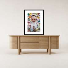 Quadro Padrinho Sebastião - 60x48cm - com vidro