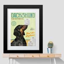 Quadro Para Banheiro Dachshund- 60x48cm