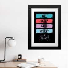 Quadro Para Quarto Gamer - 60x48cm