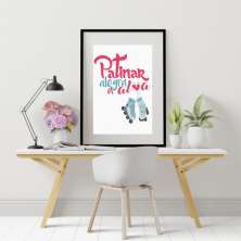 Quadro Patins Frase - 60x48cm