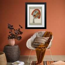 Quadro Picasso Mulher Terracota - 60x48cm