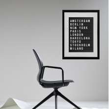 Quadro Placa De Aeroporto Cidades - 60x48cm