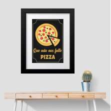Quadro Que Não Falte Pizza - 60x48cm