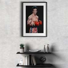 Quadro Rocky Balboa Boxe - 60x48cm