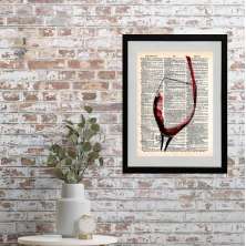 Quadro Taça De Vinho Tinto - 60x48cm