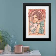 Quadro Vintage Signo Áries - 60x48cm