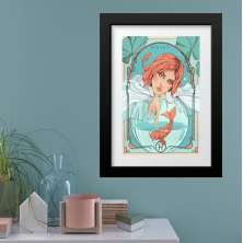 Quadro Vintage Signo Peixes - 60x48cm