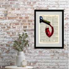 Quadro Vintage Vinho - 60x48cm