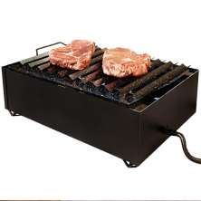 Char Broiler a Gás 8 Caulins Fogareiro Grelha Chapa Hambúrgu