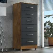 Comoda Helena 6 Gav  Castanho/onix