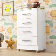 Comoda Infantil Flavia 4gav  Branco