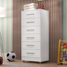 Comoda Infantil Helena 6 Gav  Branco
