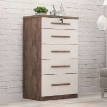 Comoda Lara 5.gav  Chocolate/off White
