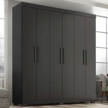 Guarda Roupa Casal Lisboa 6 Portas 2 Gav  Com Pés  Onix