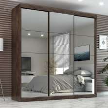 Guarda Roupa Casal Paris  2gav C/esp Nas 3pts Corre  Chocolate
