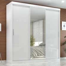 Guarda Roupa Casal Paris 3 Pts Corre 2gav Com Esp Branco