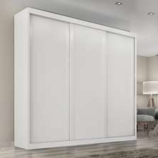 Guarda Roupa Casal Sevilha 3 Portas  Correr 6 Gav.  Branco