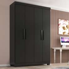 Guarda Roupa Solteiro Lisboa 4 Portas 2 Gav  Com Pés  Onix