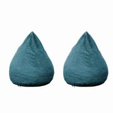 Conjunto com 2 Puffs Confort Pêra Blue Crush