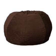Puff Confort Maçã Suede Marrom Escuro 100 cm