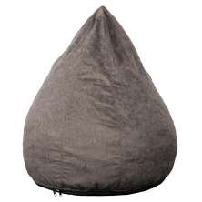 Puff Confort Pera Suede Cinza 90 cm