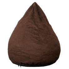 Puff Confort Pera Suede Marrom Escuro 90 cm