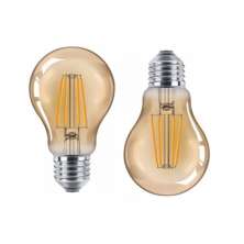 2 Lâmpada de Filamento LED A60 4W Âmbar 2200K Bivolt Retrô Vintage