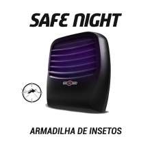 Armadilha Elétrica Luminosa Mata Insetos SAFE NIGHT - Silenciosa, Sem Produtos Químicos e Eficiente