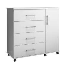 Cômoda Sapateira Belle 1,03 Organizadora 4 Gavetas Prateleira Nicho Interno - Branco - Lojas RPM