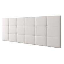 Cabeceira Suspensa Almofadada Decoração Quarto Cama Box Casal King 1,95 Bia - Branco Corino - Lojas RPM
