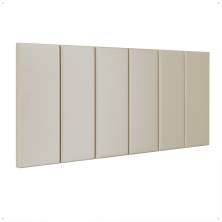 Cabeceira Suspensa Estofada Decoração Quarto Cama Box Casal 1,40 Julia Areia Suede - Lojas RPM