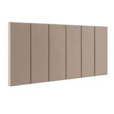 Cabeceira Suspensa Estofada Decoração Quarto Cama Box Casal King Size 1,95 Julia - Bege Suede - Lojas RPM