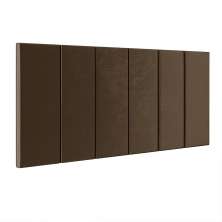 Cabeceira Suspensa Estofada Decoração Quarto Cama Box Casal King Size 1,95 Julia - Marrom Suede - Lojas RPM