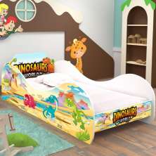 Cama Dinossauro World Solteiro Lateral com Proteção - RPM Móveis