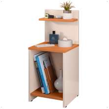 Mesa Cabeceira Fantasy Nicho Porta Objetos Prateleira Organizadora Mesinha Lateral Decoração Quarto Off White/Cinamomo - Lojas RPM