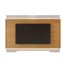 Painel Suspenso Tv 42 47 48 50 55 60 65 70 Polegadas Iluminação LED Sala Estar Quarto Michigan 2,07m - Tauari/ Off White Brilhante - RPM Móveis