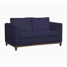 Sofá 2 Lugares Aspen Suede Azul Marinho