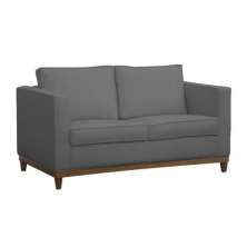 Sofá 2 Lugares Aspen Suede Cinza