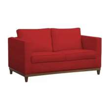 Sofá 2 Lugares Aspen Suede Vermelho