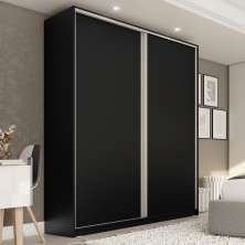 Guarda-Roupa Casal Belluno 2 Portas 3 Gavetas Preto