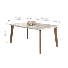 Mesa 1,70 x 0,90 Manchester Oblongo Off White