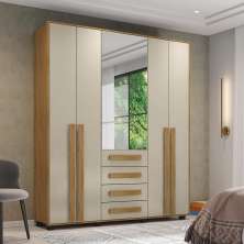 Roupeiro 5 Portas Ragusa Cinamomo Off White