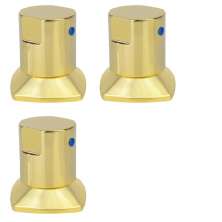 Kit 03  Acabamento Registro Dourado Ouro Encaixe Deca Docol  