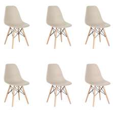 Kit 06 Cadeira Charles Eames Eiffel - Nude