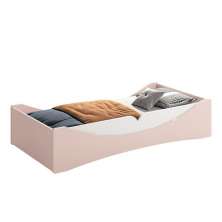 Cama Evolutiva Luna Rosa Fosco com Proteção Lateral Lisa e Colchão D33 - Reller Móveis 