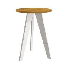 Mesa de Canto Prince Savana com Pés Branco - Reller Móveis